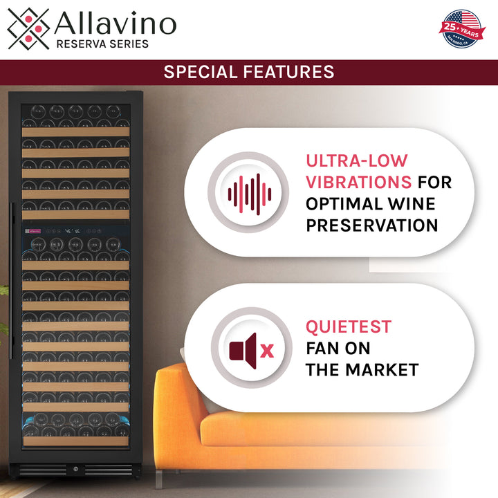 Allavino Reserva Tru-Vino technology inverted compressor quietest compressor on the market
