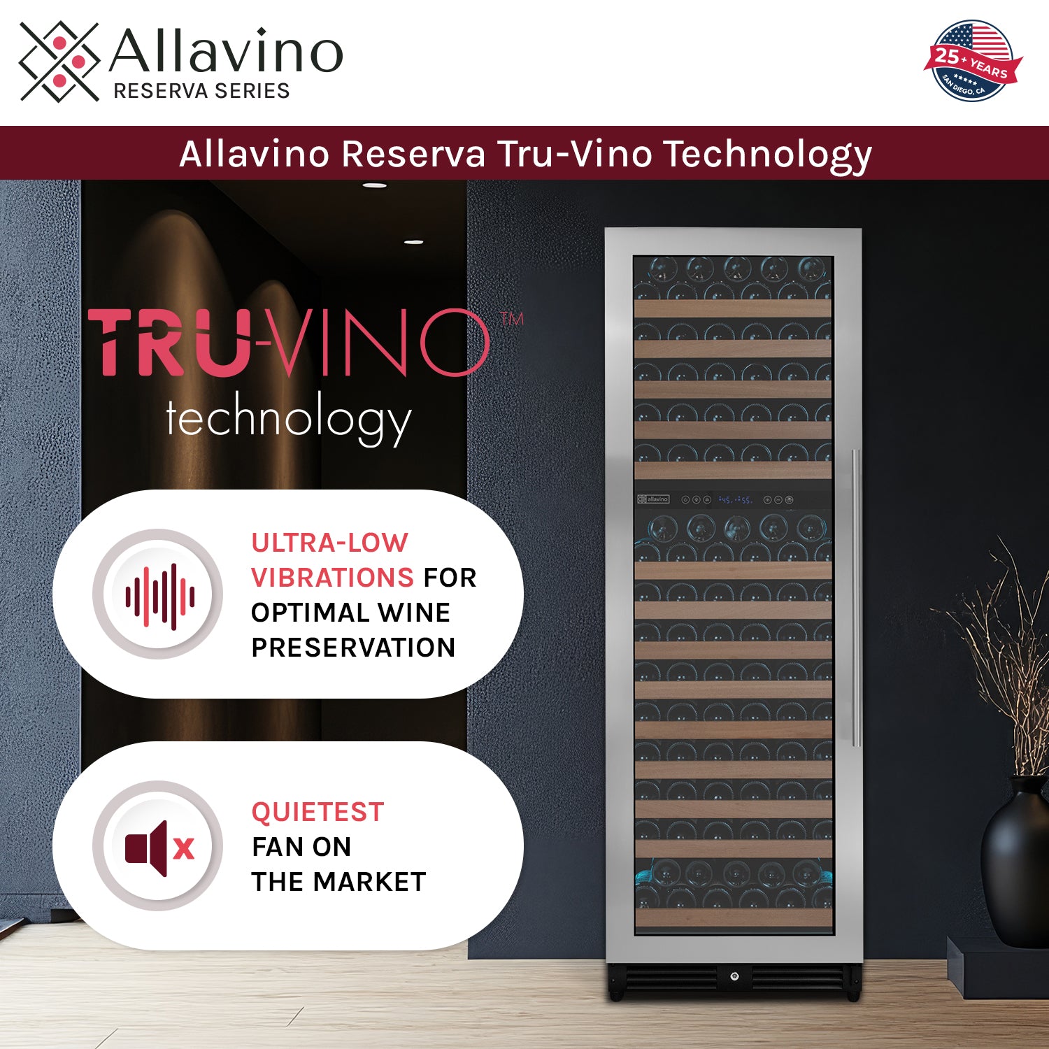 172 Bottle Dual Zone Built-in Left Hinge Stainless Wine