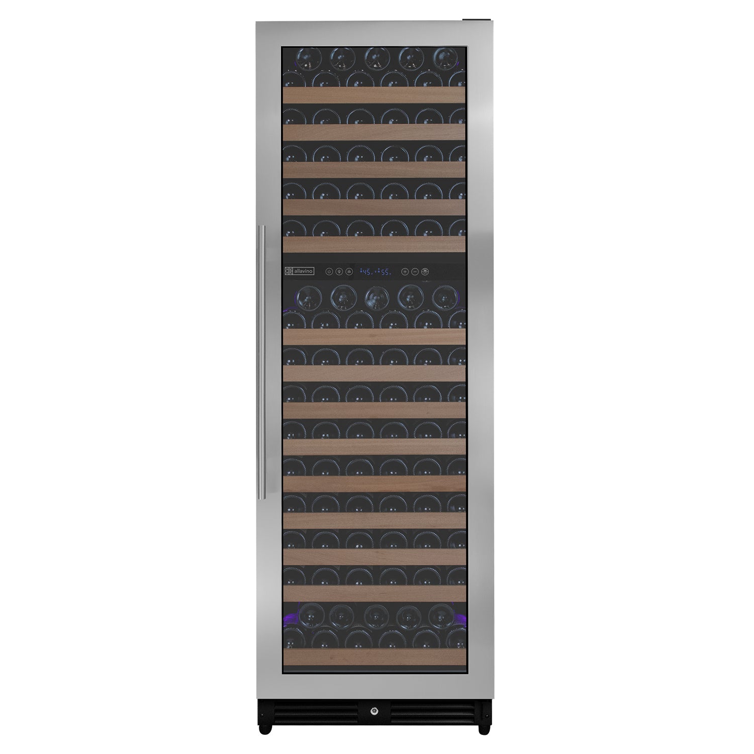 172 Bottle Dual Zone Built-in Right Hinge Stainless Wine
