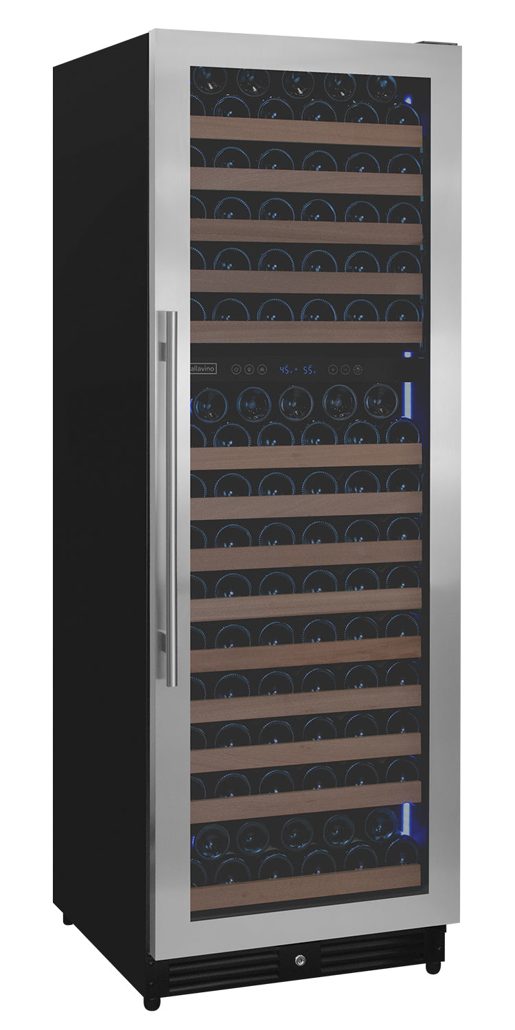 172 Bottle Dual Zone Built-in Right Hinge Stainless Wine