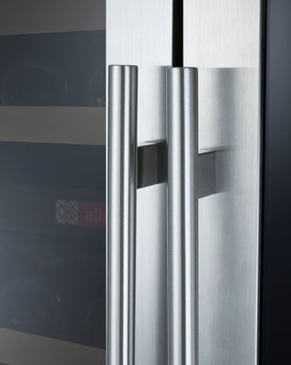 A UV-blocking glass door, framed by attractive and durable stainless steel
