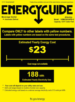 An estimation of the energy that VSBCW34FD-2S uses yearly.