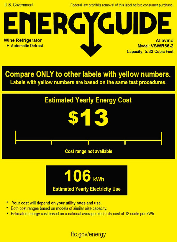 An energy guide for VSWR56-2 coolers