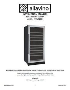 The instruction manual for VSWR128-1 wine coolers