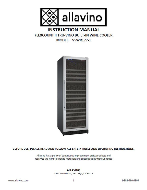 VSWR177-1 product instruction manual