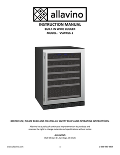 The manual for VSWR56-1 wine coolers