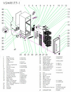The parts included in the VSWR177-1