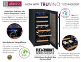 15" Wide FlexCount II Tru-Vino 30 Bottle Single Zone Black Wine Refrigerator