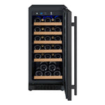 15" Wide FlexCount II Tru-Vino 30 Bottle Single Zone Black Wine Refrigerator
