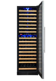 24" Wide FlexCount Classic II Tru-Vino 172 Bottle Dual Zone Stainless Steel Right Hinge Wine Refrigerator