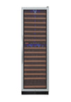 24" Wide FlexCount Classic II Tru-Vino 172 Bottle Dual Zone Stainless Steel Right Hinge Wine Refrigerator