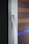 24" Wide FlexCount Classic II Tru-Vino 172 Bottle Dual Zone Stainless Steel Right Hinge Wine Refrigerator