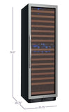 24" Wide FlexCount Classic II Tru-Vino 172 Bottle Dual Zone Stainless Steel Right Hinge Wine Refrigerator
